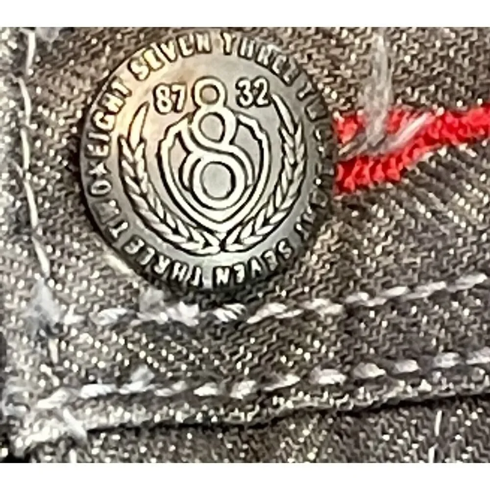 Eight 732 Jeans Mens 46x35 Relaxed Baggy Gray Heavy Denim Urban Streetwear Y2K